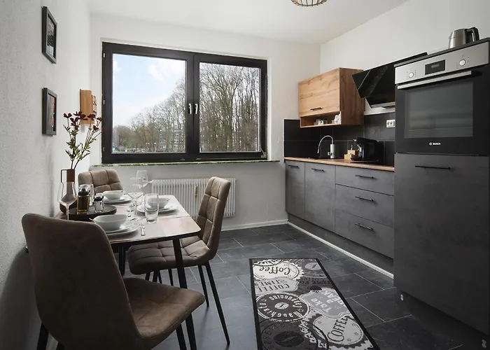 1-4 Gaeste W-lan, Netflix, Amazon, Parken, Arbeitsplatz, 24h Check In ,vollausgestattet Kueche, Handtuecher Seife U,v,m Fuer Geschaeftsreisende, Paare, Familien , Datteln